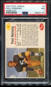 1962 Post Cereal Paul Hornung PSA 7 Green Bay Packers - Bild 1 von 1