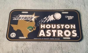 Vintage Houston Astros License Plate Durable Plastic mid 1990's - Picture 1 of 1