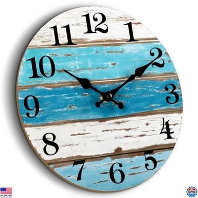 Reloj de Pared Náutico CHYLIN 14" - Diseño Océano Azul, Barrido Silencioso, Fácil de Leer Foto 1 de 4