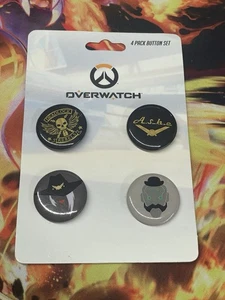 Loungefly Overwatch Deadlock Rebels Ashe 4 Pack Button Set NEW  - Picture 1 of 1