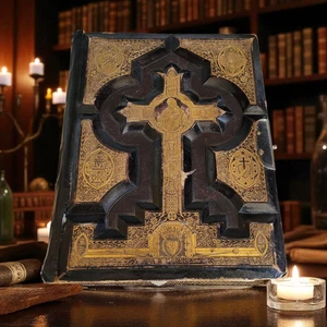 Antique 1800s Holy Bible John E. Potter & Co. Illustrated Catholic Family Bible - Picture 1 of 16