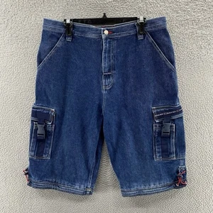 VINTAGE Bugle Boy Shorts Herren 36 (Passform 35) blau Cargo lose Baggy Jorts Denim Y2K - Bild 1 von 13