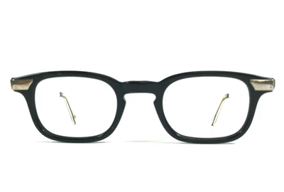 Vintage KONO Eyeglasses Frames Black Polished Silver Full Rim 48-22-140 - Image 1 of 4