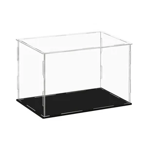Clear Acrylic Display Case,Self-assembly Display box with black acrylic base,... - Bild 1 von 7