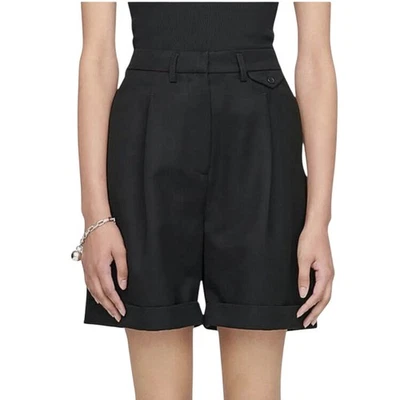 Pantalones Cortos ANINE BING Liza Tailored Cintura Alta XS Negros TALLA 30 / US 0 Foto 1 de 4