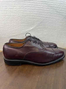 Allen Edmonds Park Avenue Men’s Size 8D Burgundy Cap Toe Oxford Dress Shoes - Picture 1 of 12