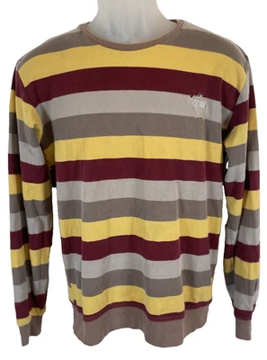 Vintage Abercrombie & Fitch Sweater Top Men’s XL Gray Blue Red Gold Striped Y2k - Image 1 of 4