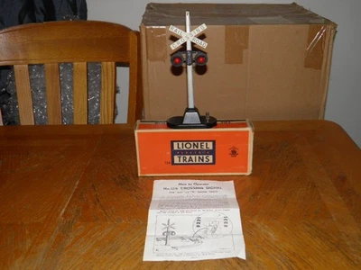 LIONEL 154 SEÑAL AUTOMÁTICA DE CRUCE DE CARRETERA CON CAJA E INSTRUCCIONES BUENA PIEZA FUNCIONA Foto 1 de 4
