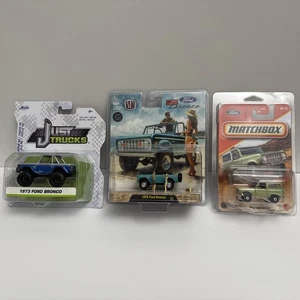 1970s Ford bronco 1:64 Lot Of 3. 70, 73, 76 Matchbox Just Trucks M2 Machines - Picture 1 of 15