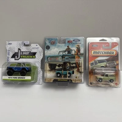 1970s Ford bronco 1:64 Lot Of 3. 70, 73, 76 Matchbox Just Trucks M2 Machines - Image 1 of 4