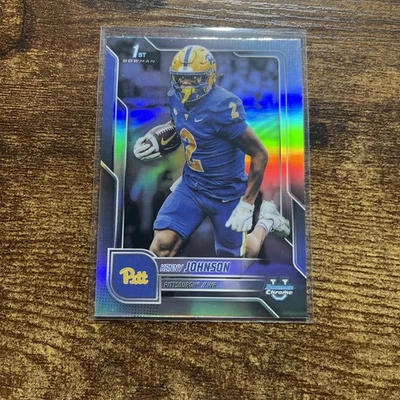 KENNY JOHNSON PITTSBURGH2025 TOPPS BOWMAN CHROME U FOOTBALL 1ST XFRACTOR - Image 1 of 2