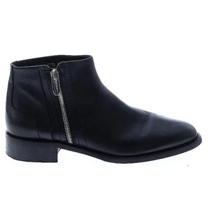 Aquatalia schwarze Leder-Stiefeletten Reißverschluss Größe 9 gebraucht, in einwandfreiem Zustand Damen - Bild 1 von 10