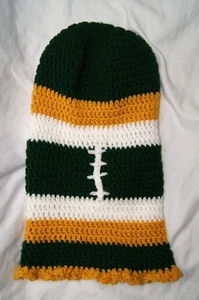 Baylor Bears Handmade Strick Beanie Mütze Mütze grün gelb weiß - Bild 1 von 4