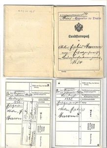 Nr-56043 Ausweis Landsturmpaß Legitimation Expositur Znaim 1906 Landsturm Reg 24 - Picture 1 of 6