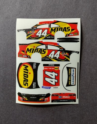 2025 Custom Brennan Poole #44 Midas 1/64 Peel & Stick Decals | eBay