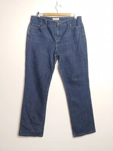 Sportscraft Simone Straight Leg Mid Rise Stretch Blue Denim Size 12 Jeans - Picture 1 of 9