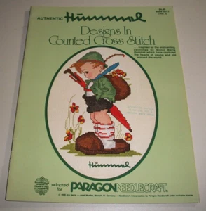 HUMMEL DESIGNS IN COUNTED CROSS STITCH EMBROIDERY BOOK 1980 PATTERNS & INSTRUCTI - Picture 1 of 3