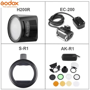 Godox AD200 Flash EC-200 WITSTRO+ H200R Round Flash Head+AK-R1 S-R1 Temperature - Picture 1 of 12