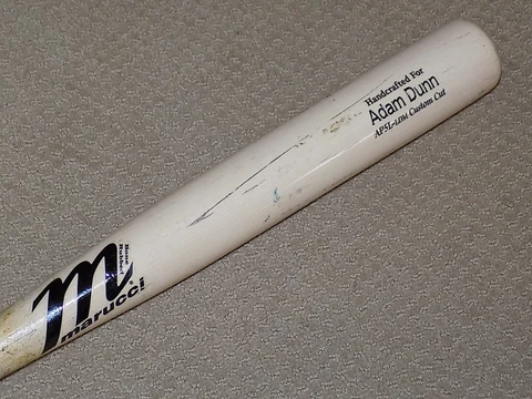 Adam Dunn Maple Marucci Game Used Bat 2014 Oakland A's Reds White Sox Cover