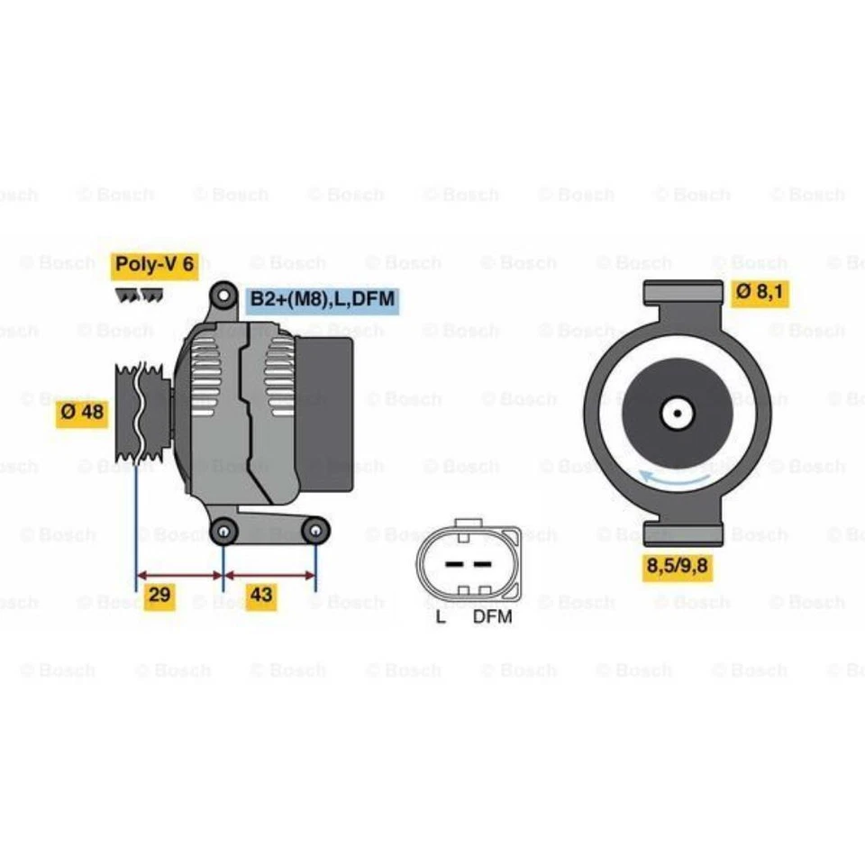 BOSCH Generatore Alternatore 110A 14V Per MINI Mini R50 R53 Cabriolet R52 - Immagine 1 di 1
