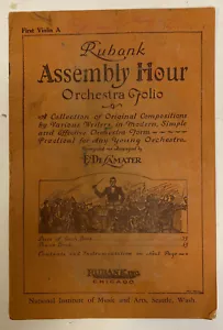 1930 Rubank Assembly Hour Orchestra Folio 1° Violino A Spartito Libro Canzoni - Foto 1 di 11