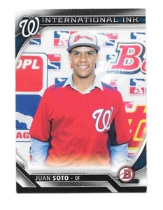 2016 Bowman JUAN SOTO International Ink -WASHINGTON NATIONALS- #II-JS