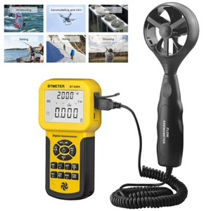 Anemómetro digital medidor de velocidad del viento registro de datos de medición de volumen de aire 0,3 ~ 45 m/s EE. UU. - Imagen 1 de 8