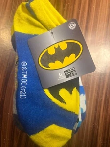 Batman No Show Socks 6 Pair Pack Kids Boys Children DC Comics Bat Signal Novelty - Picture 1 of 11