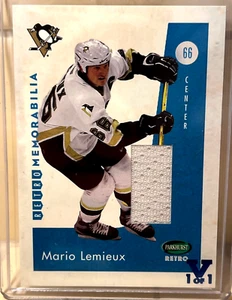2003 Parkhurst Retro Mario Lemieux Game Used Jersey Vault 1 of 1 - Picture 1 of 3