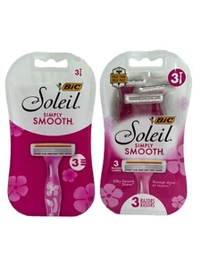 2 Stück BIC Soleil Simply Smooth Einweg Dreifachklinge je 3 Rasierer - Bild 1 von 2