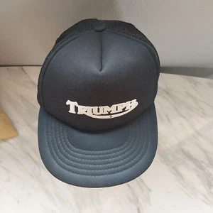 Vintage Triumph Motorcycle Trucker Hat (Black) - Picture 1 of 9