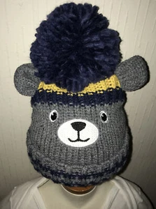 matalan Baby Boys Bear Bobble Hat Size 0-6 Months - Picture 1 of 6