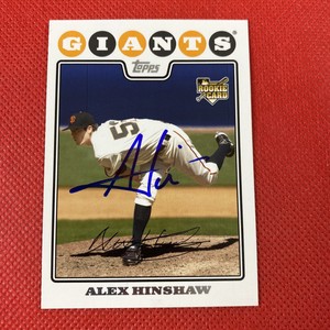 2008 Topps Alex Hinshaw #UH279 Auto Signed Autograph Giants 