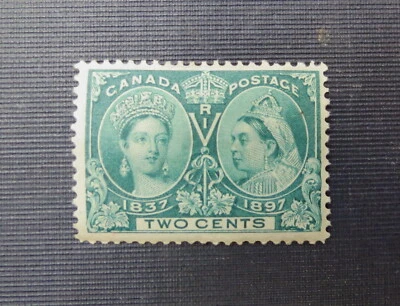 CANADA TWO 2 CENT STAMP - VICTORIA DIAMOND JUBILEE - Scott 52 Unused - Image 1 of 2