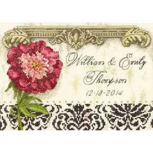 Abmessungen gezählt Kreuzstich-Kit - elegante Hochzeitsschallplatte - 7""x5"" Neu - Bild 1 von 1