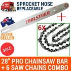 28" Pro Chainsaw Bar And 6 Chains 3/8 058 92Dl For Yukon 62Cc Zj6200 72Cc Zj7200