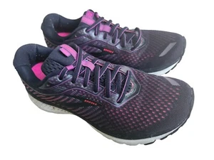Talla 7.5 - Zapatos para correr Brooks Ghost 12 para mujer negros/rosa - Imagen 1 de 10