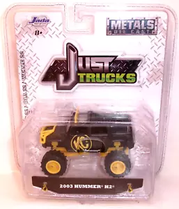 2019 JADA TOYS approx 1:50 (?) SCALE JUST TRUCKS BLACK 2003 HUMMER H2 - Picture 1 of 5