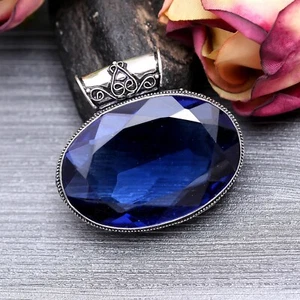 Tanzanite Gemstone 925 Sterling Silver Pendant Handmade Jewelry Gift For Her - Picture 1 of 6