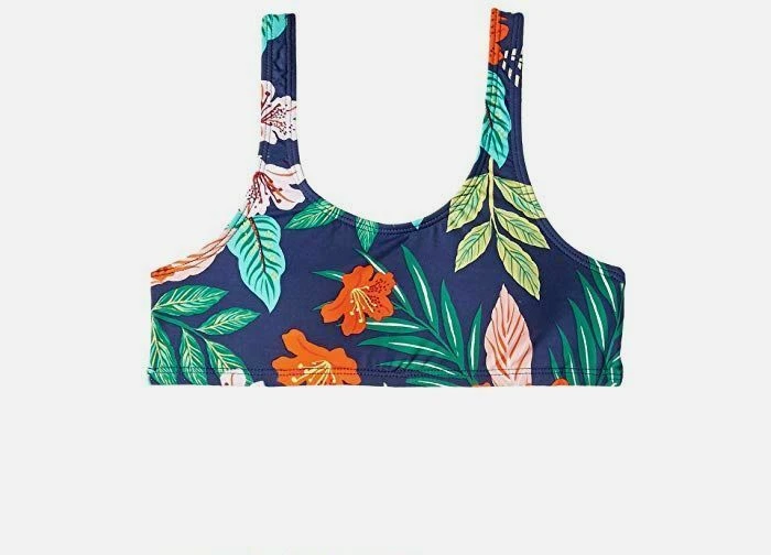Roupa de banho Hobie Big Girls azul floral bralette biquíni tamanho 14 US$ 45 - Imagem 1 de 1