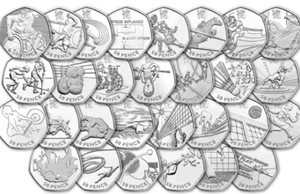 Monedas de 50 peniques de los Juegos Olímpicos de Londres 2012 circularon 2011 - Imagen 1 de 19