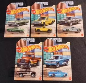 Mattel Hot Wheels Set of 5  Trucks GDG44 Ranchero Repu Chevy Luv  New In Packs - Picture 1 of 6
