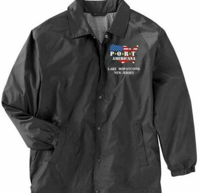 LAKE HOPATCONG-NEW JERSEY *LOGOTIPO PORTO AMERICANO*JAQUETA BORDADA 1 LADO EQUIPE - Imagem 1 de 4