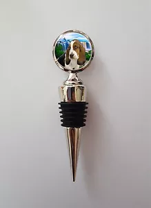 Basset Hound Polished Wine Bottle Stopper Birthday Keepsake Gift N748 - Picture 1 of 1