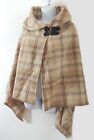 Ralph Lauren Leather Buckle Equestrian Indian Wrap Lamb Wool Cape Poncho Sweater