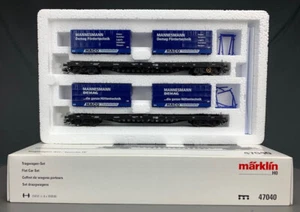 HO Märklin 47040 Tragwagen Sgs 693 DB Flat Car Set HO1600 - Picture 1 of 8