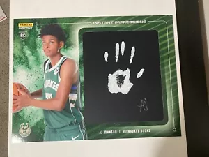 AJ Johnson 2024-25 Panini Instant Impressions Rookie Handprint Auto 2/10 24”x18” - Picture 1 of 6