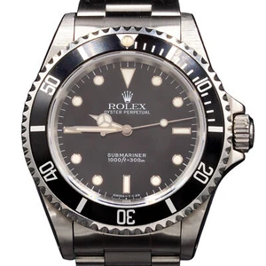 Rolex Submariner 14060 Acero Inoxidable Reloj Oyster Pulsera Sin Fecha Sub Negro - Imagen 1 de 8