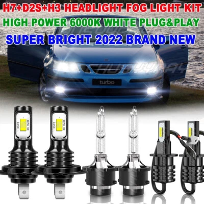 Kit de luces antiniebla de haz alto bajo para Saab 9-3 2004-2007 HID/LED Foto 1 de 4