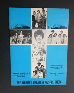 The Worlds Greatest Gospel Show Chicago Illinois 1973 Program Edwin Hawkins Rare - Picture 1 of 10